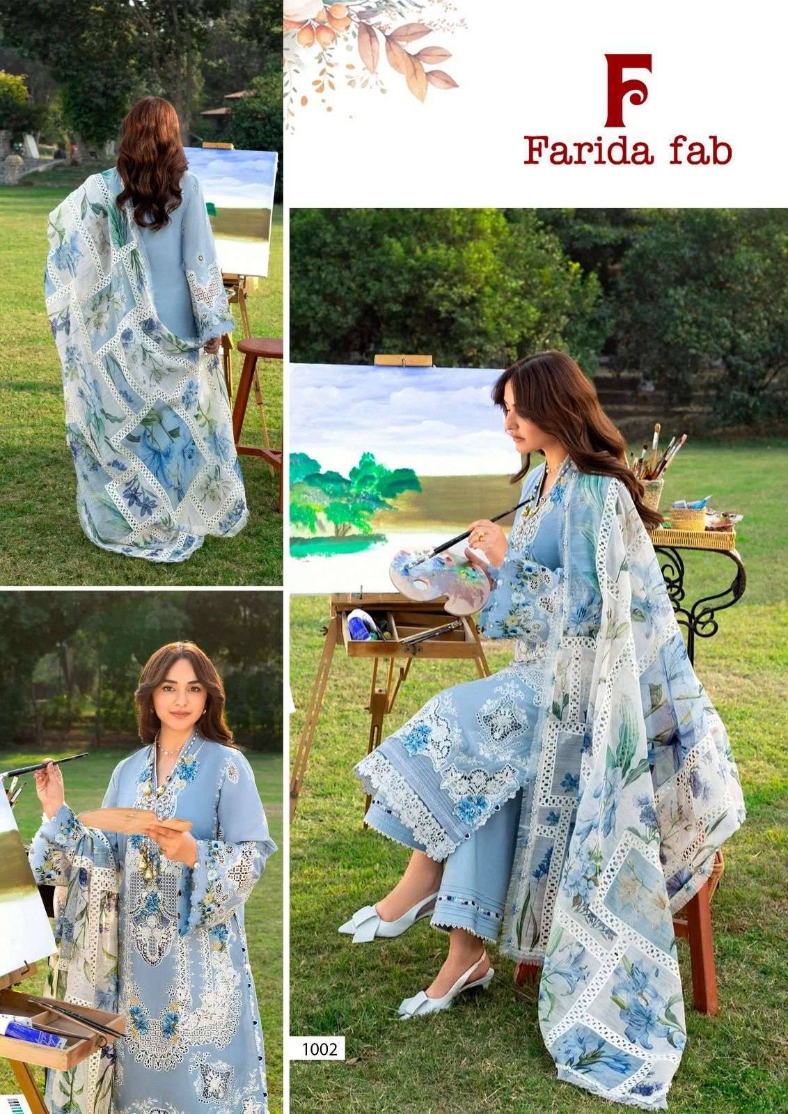 MAU SUMMARYby  FARIDA FAB 1001 to 1006 series Pakistani Suits Colorful casual Wear cotton Readymade Dresses At Wholesale