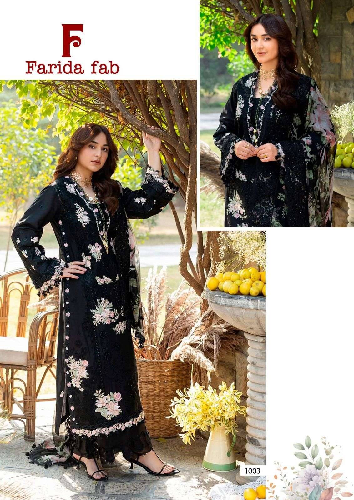 MAU SUMMARYby  FARIDA FAB 1001 to 1006 series Pakistani Suits Colorful casual Wear cotton Readymade Dresses At Wholesale