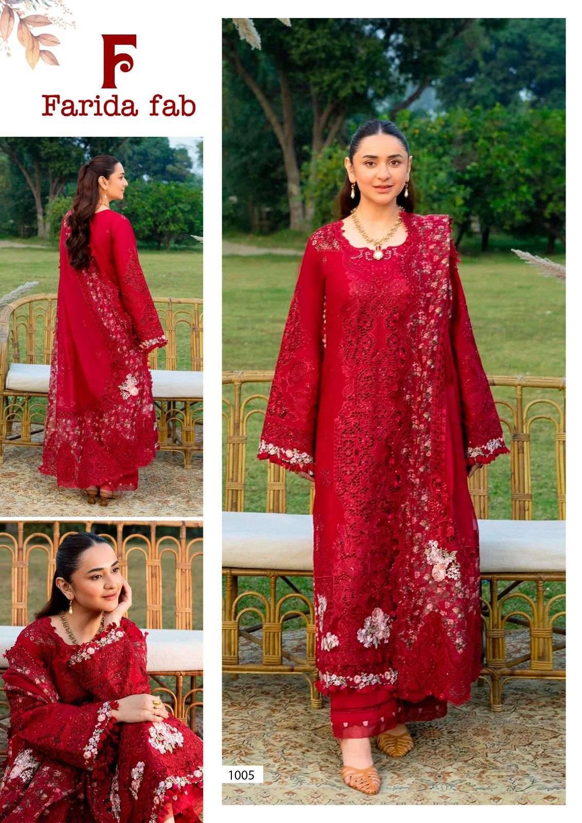 MAU SUMMARYby  FARIDA FAB 1001 to 1006 series Pakistani Suits Colorful casual Wear cotton Readymade Dresses At Wholesale