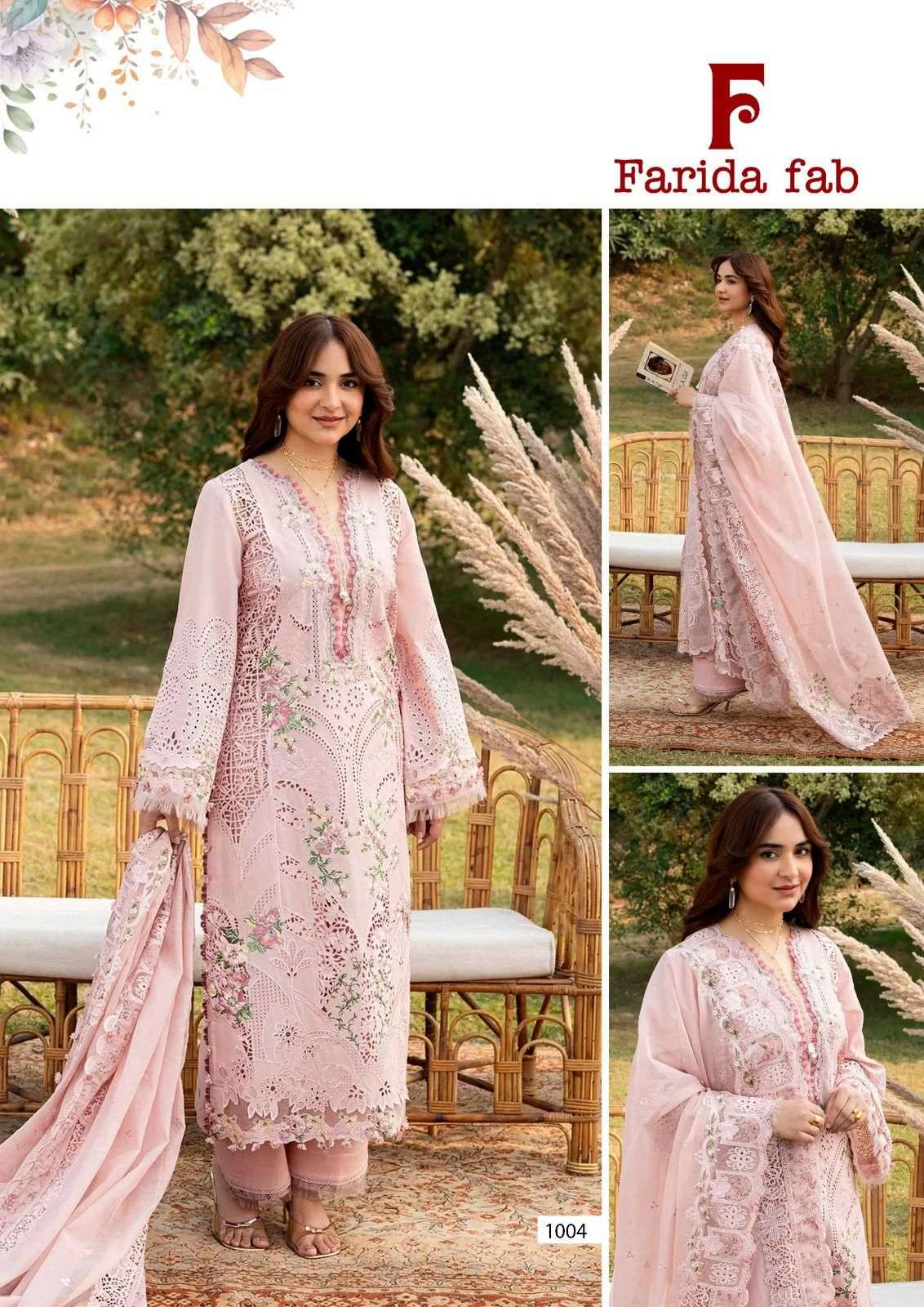 MAU SUMMARYby  FARIDA FAB 1001 to 1006 series Pakistani Suits Colorful casual Wear cotton Readymade Dresses At Wholesale