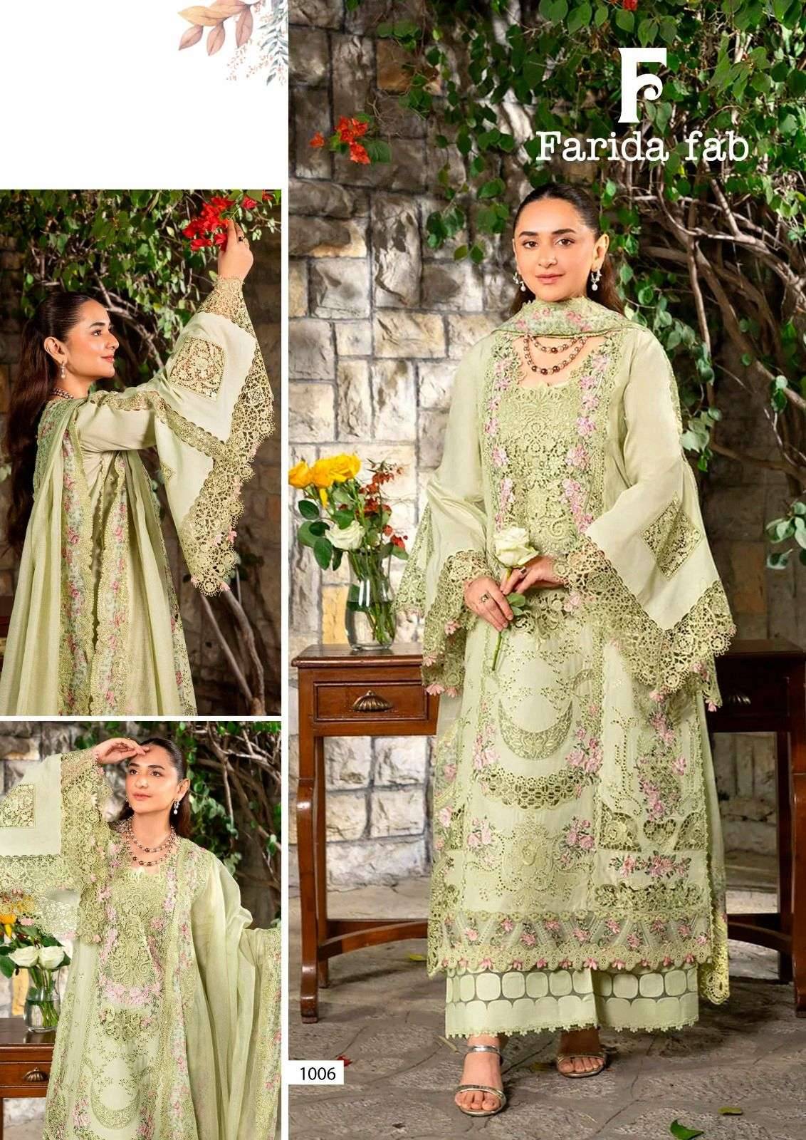 MAU SUMMARYby  FARIDA FAB 1001 to 1006 series Pakistani Suits Colorful casual Wear cotton Readymade Dresses At Wholesale