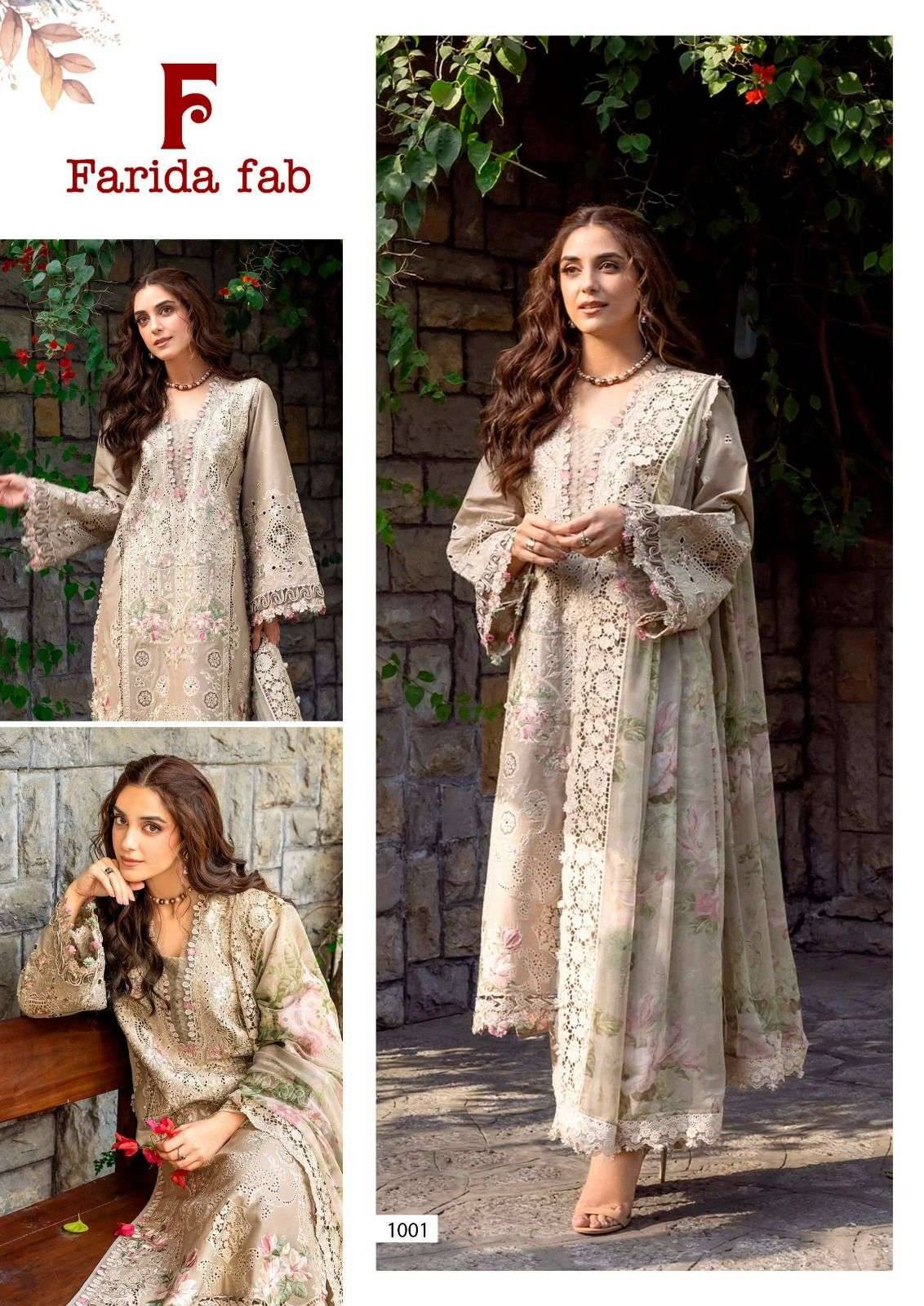 MAU SUMMARYby  FARIDA FAB 1001 to 1006 series Pakistani Suits Colorful casual Wear cotton Readymade Dresses At Wholesale