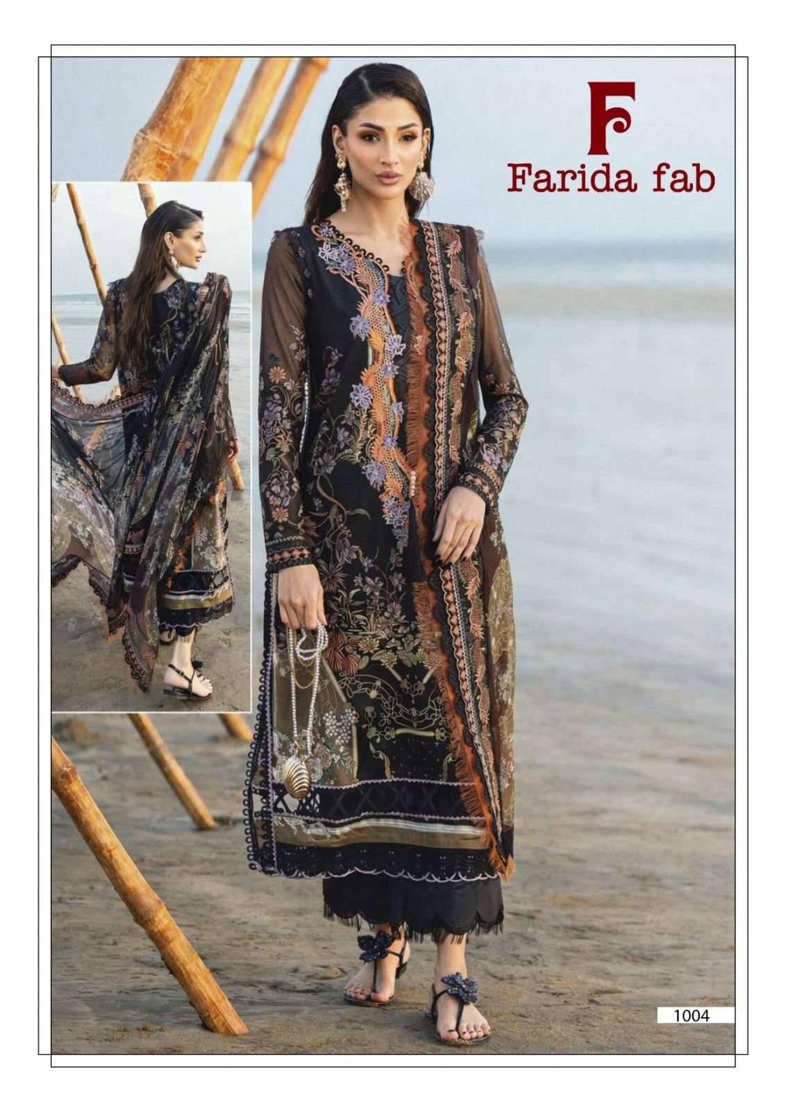 Charizma by FARIDA FAB 1001 to 1006 series Pakistani Suits Colorful casual Wear cotton Readymade Dresses At Wholesale