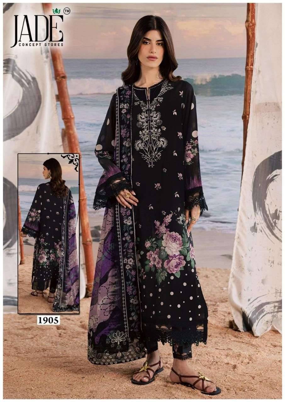 BIN SAEED HEAVY LUXURY COLLECTION VOL 19 by JADE 1901 to 1906 series Pakistani Suits Colorful casual Wear cotton Readymade Dresses At Wholesale