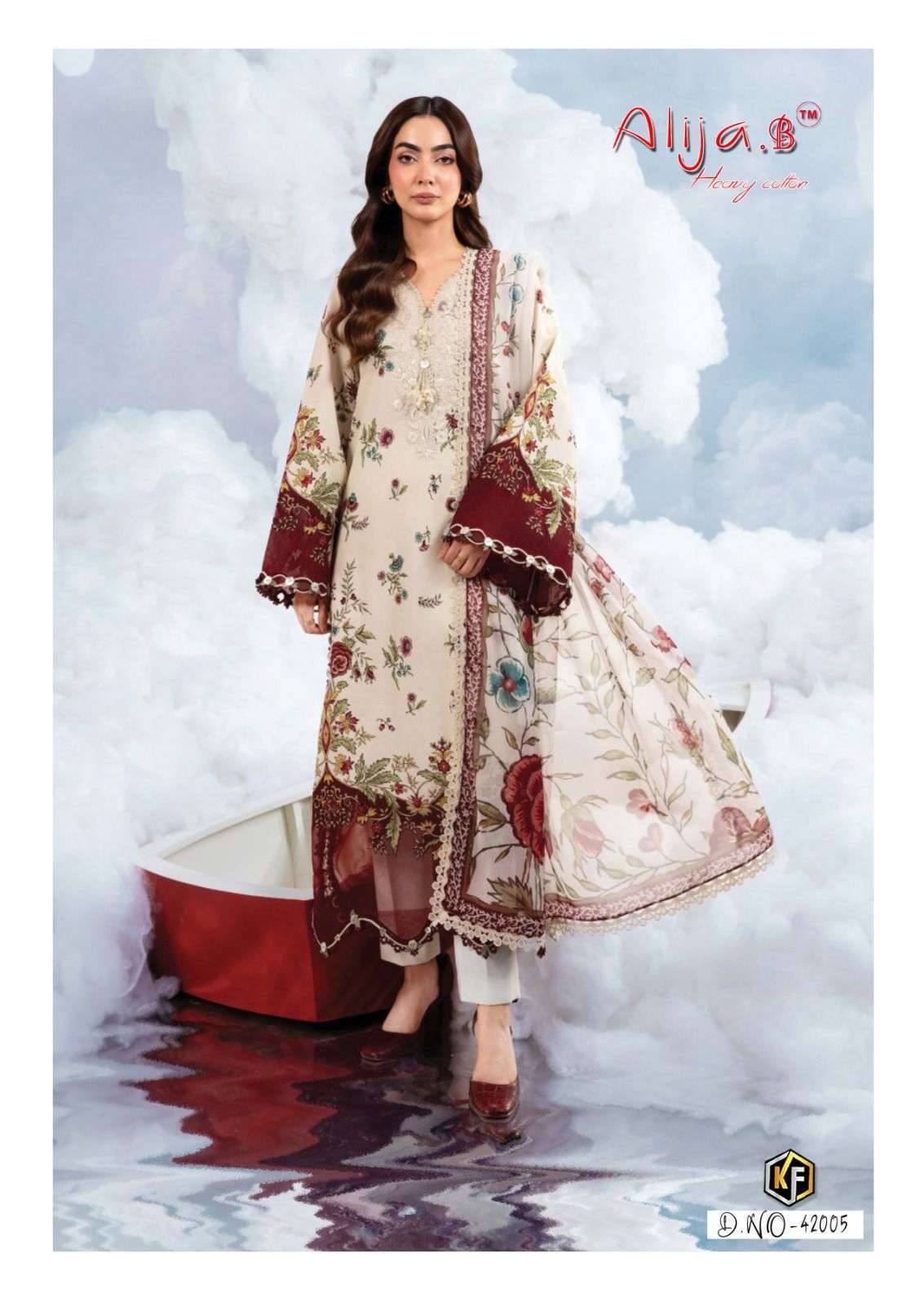 ALIJA B VOL 42 by Keval fab 42001 to 42006 series Pakistani Suits Colorful casual Wear cotton Readymade Dresses At Wholesale