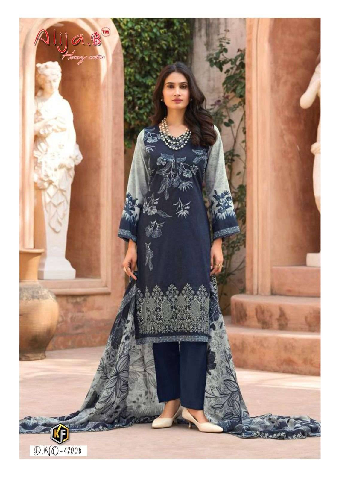 ALIJA B VOL 42 by Keval fab 42001 to 42006 series Pakistani Suits Colorful casual Wear cotton Readymade Dresses At Wholesale
