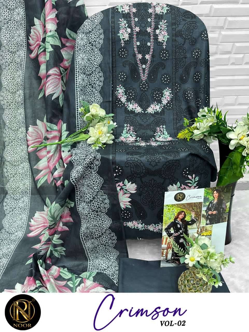 CRIMSON VOL-2 by Noor 2001 to 2006 series Pakistani Suits Colorful casual Wear cotton Readymade Dresses At Wholesale