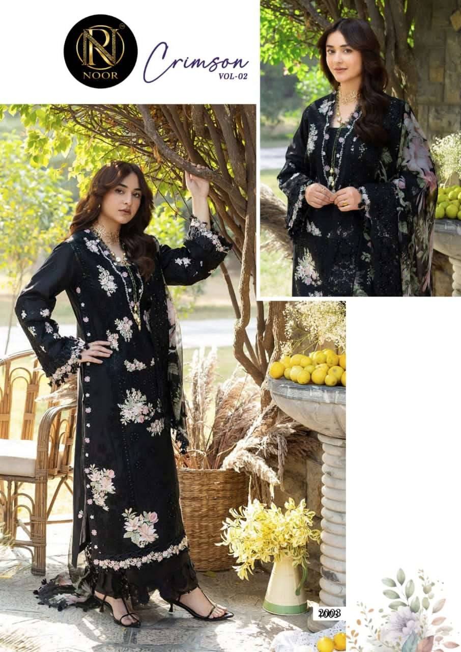 CRIMSON VOL-2 by Noor 2001 to 2006 series Pakistani Suits Colorful casual Wear cotton Readymade Dresses At Wholesale