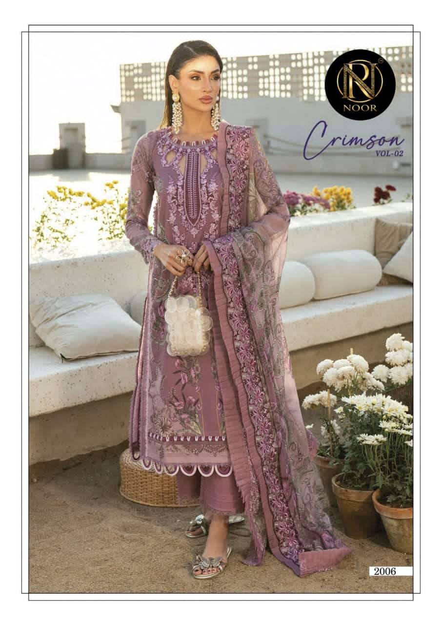 CRIMSON VOL-2 by Noor 2001 to 2006 series Pakistani Suits Colorful casual Wear cotton Readymade Dresses At Wholesale