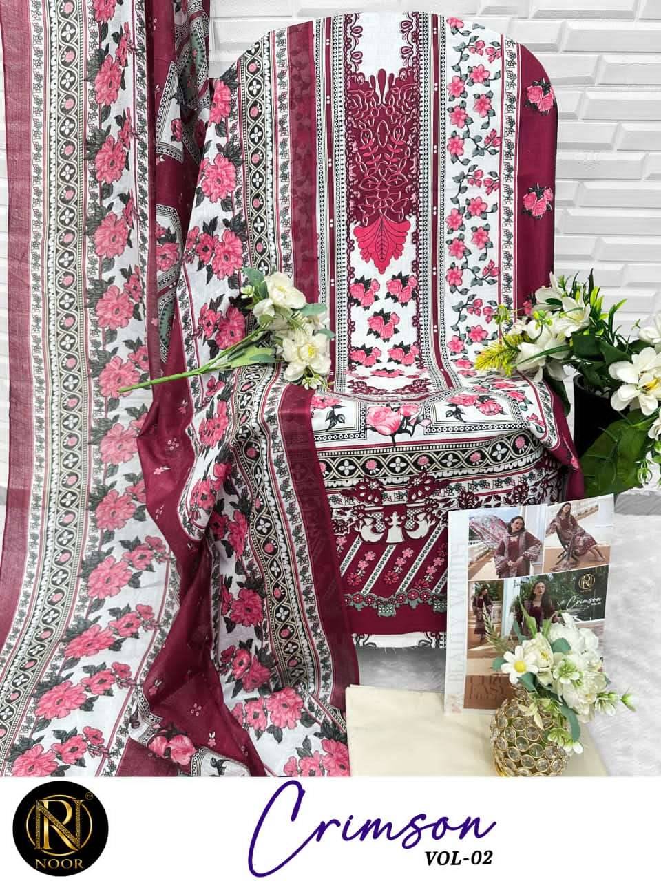 CRIMSON VOL-2 by Noor 2001 to 2006 series Pakistani Suits Colorful casual Wear cotton Readymade Dresses At Wholesale