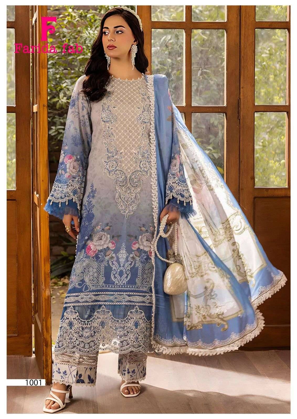 PARIAN DREAM HEAVY LUXURY LAWN COLLECTION VOL 22 by FARIDA FAB 1001 to 1006 series 