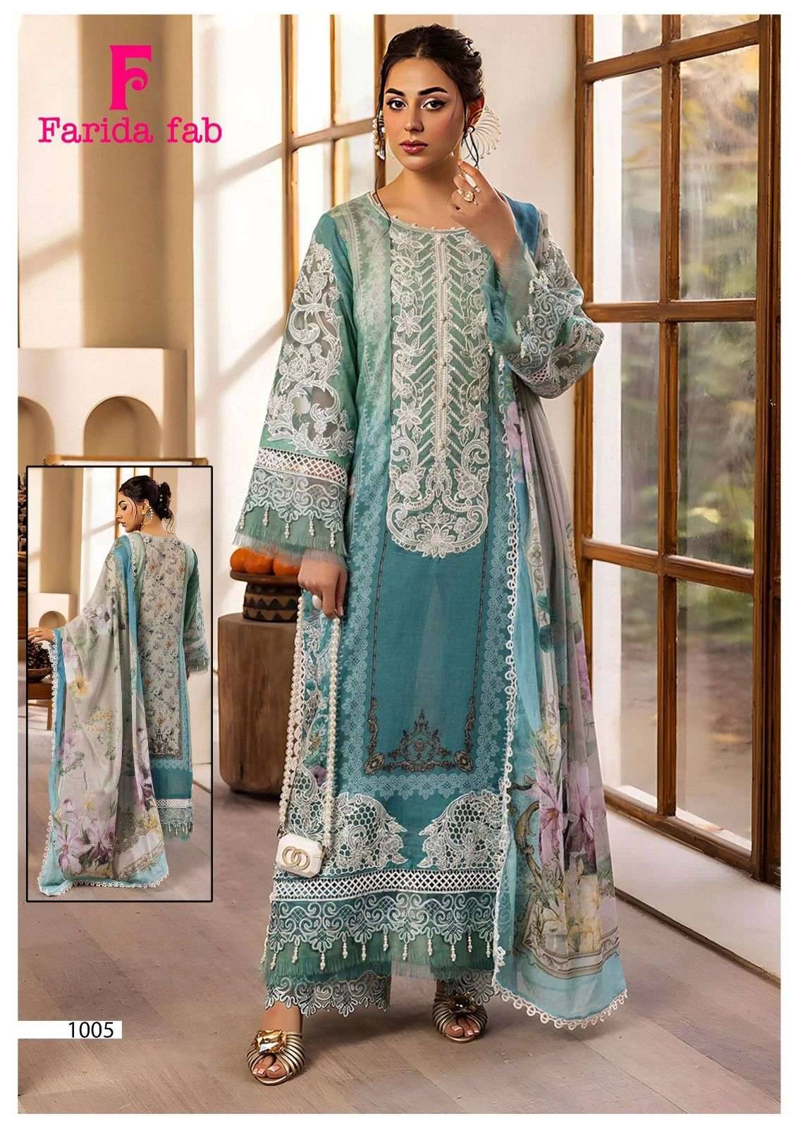 PARIAN DREAM HEAVY LUXURY LAWN COLLECTION VOL 22 by FARIDA FAB 1001 to 1006 series 
