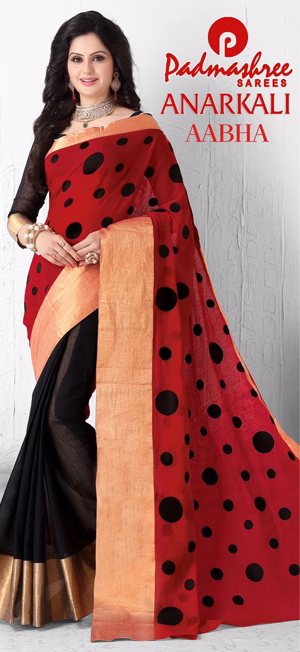 Anarkali By Padmashree Sarees Indian Ethnic Beautiful Stylish Designer Polka Dot Printed Casual Wear Party Wear Fancy Sarees At Wholesale Price