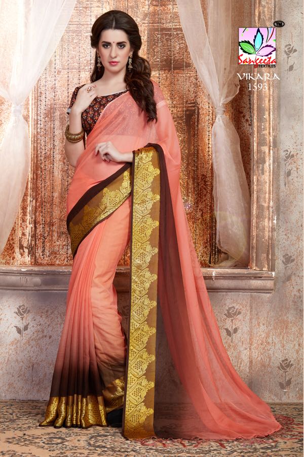 Vikara By Sangeeta Textile Indian Traditional Ethnic Beautiful Designer Party Wear Occasion Wear Weightless Sarees At Wholesale Price