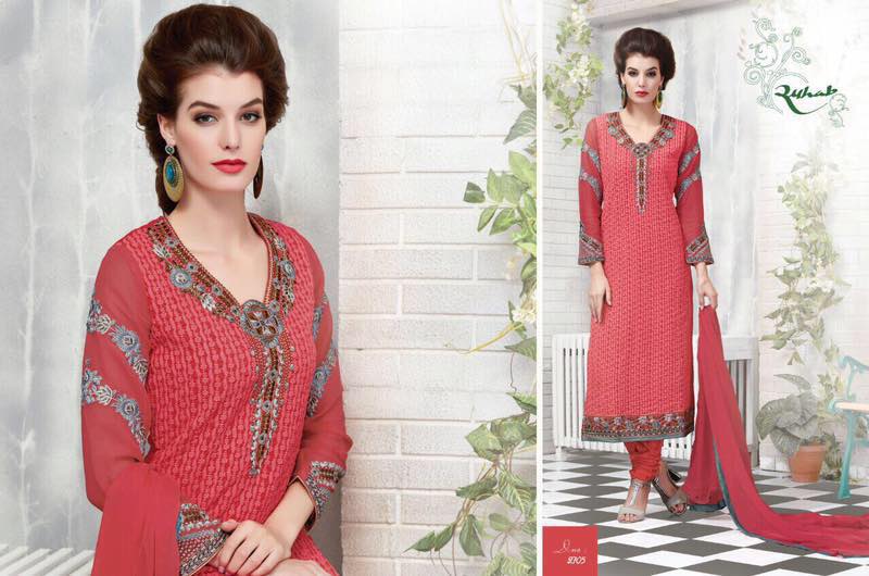 Sale-ruhab-13 2700 To 2706 By Shivam Beautiful Embroidered Stylish Pretty Party Wear Casual Wear Occasional Wear Dresses At Wholesale Price