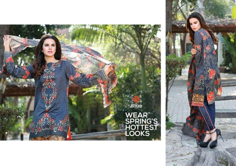 Vintage 8001 To 8008 Series By Kvc Beautiful Embroidered Stylish Colourful Party Wear Occasional Wear Casual Wear Printed Cotton Dresses At Wholesale Price