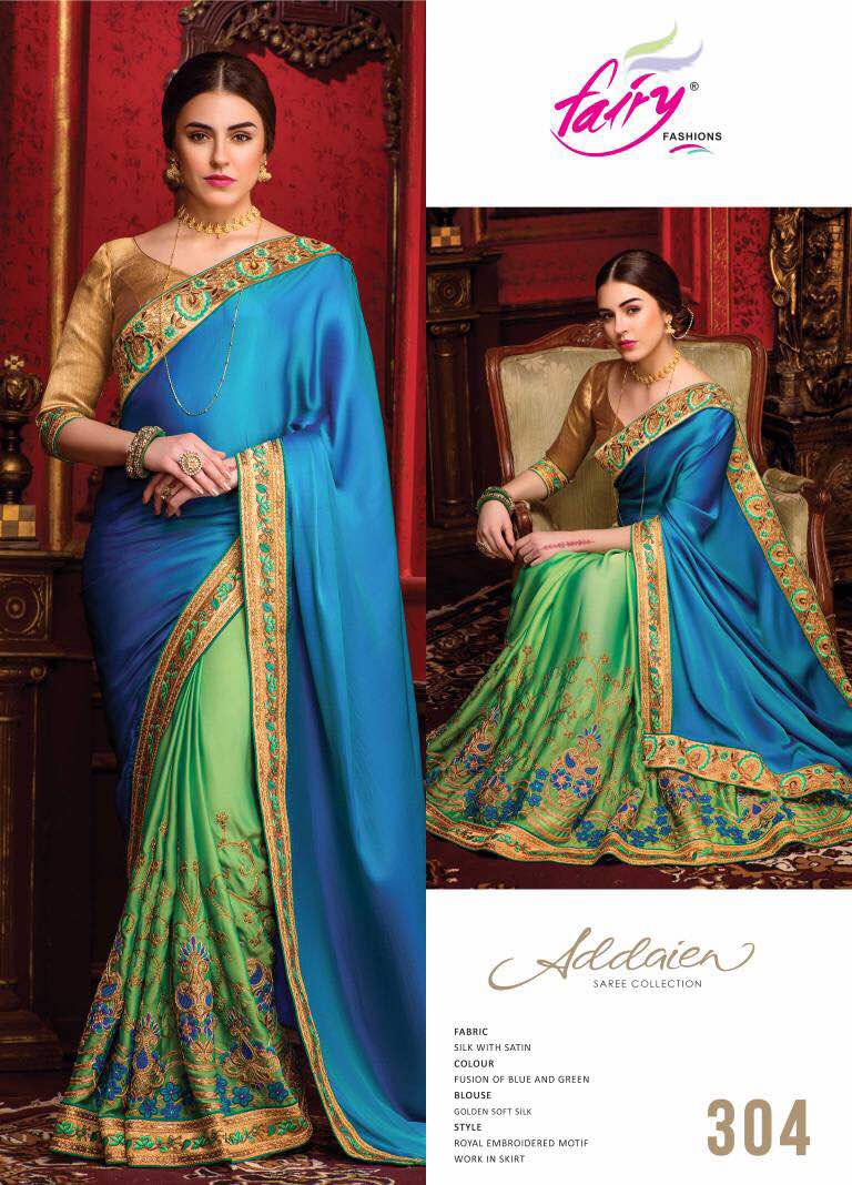 Addaien Hit Designs By Fairy Fashions Indian Traditional Beautiful Embroidered Stylish Colorful Fancy Party Wear Occasional Wear Traditional Wear Sarees At Wholesale Price