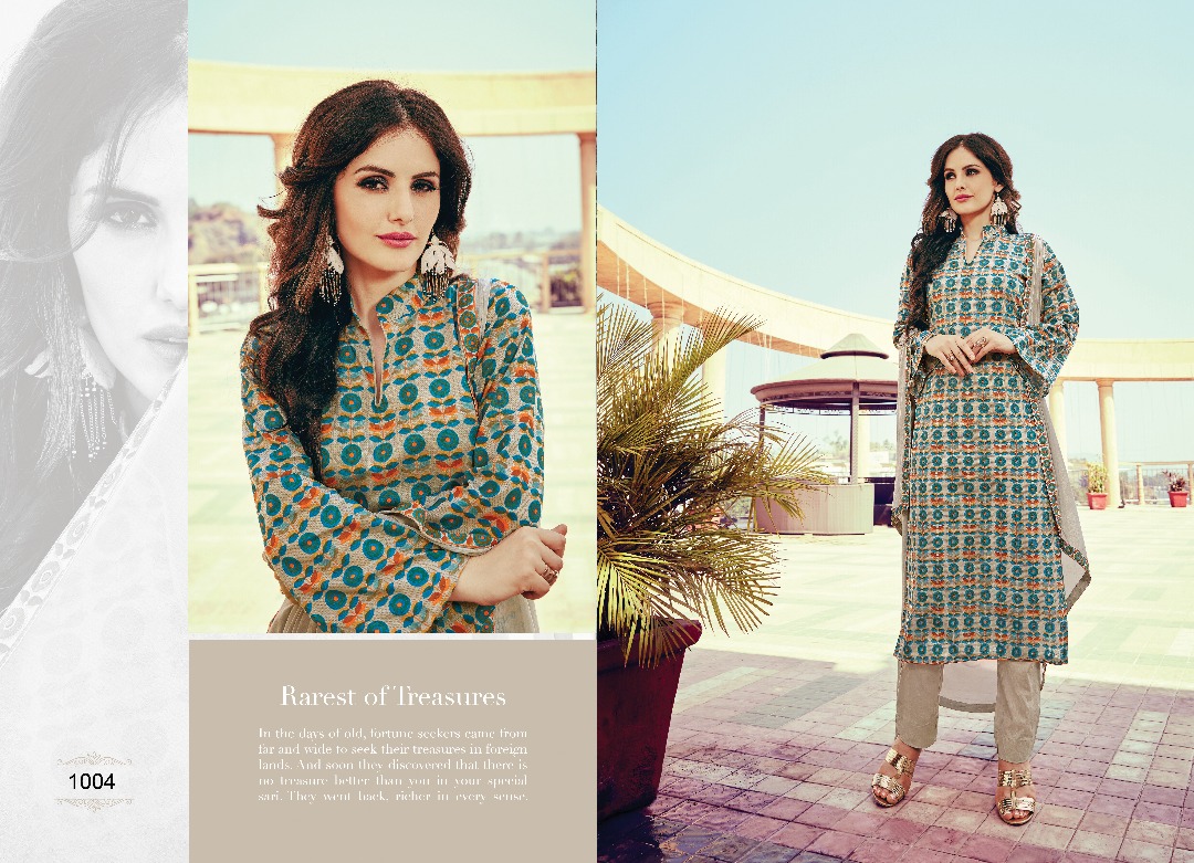 Hifsa By Shivang International 1001 To 1012 Series Beautiful Stylish Designer Party Wear Casual Wear Printed Cotton Dresses At Wholesale Price