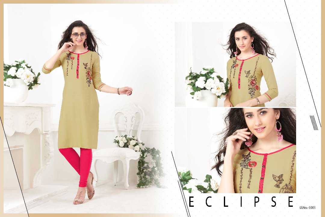 Maya 1001 To 1010 Series By Veera Tex Beautiful Embroidered Colourful Stylish Fancy Pretty Party Wear Casual Wear Occasional Wear Printed Reyon Kurti At Wholesale Price