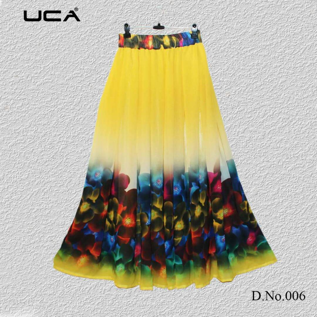 Western Skirt Vol-8 By Uca Western Beautiful Colourful Stylish Designer Floral Printed Casual Wear Western Wear Ready To Wear Georgette Skirts At Wholesale Price