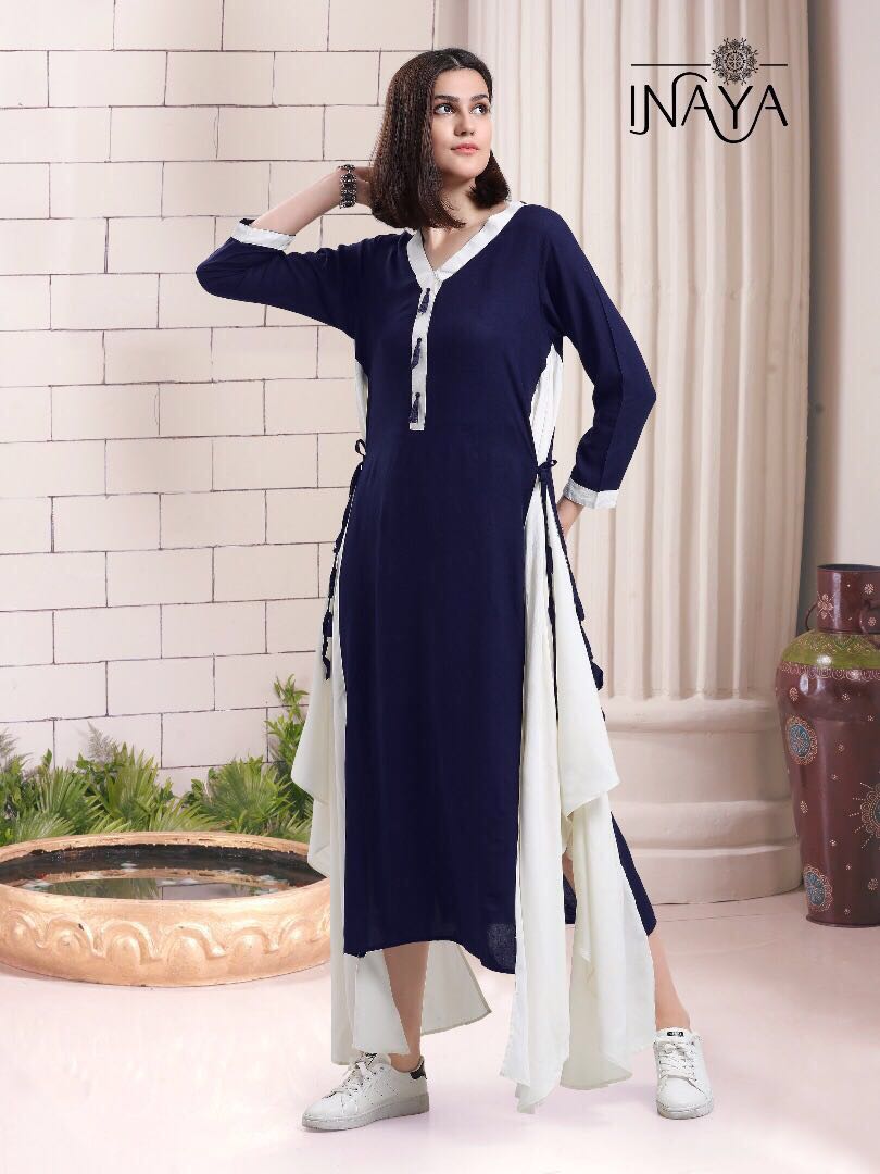 UNBEATABLE BY INAYA BEAUTIFUL DESIGNER KURTIS WESTERN STYLISH ETHNIC WEAR FANCY CASUAL WEAR READY TO WEAR KURTIS AT WHOLESALE PRICE