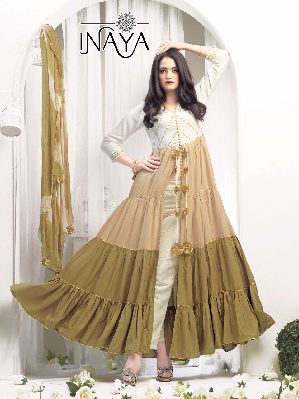 Layered clearance anarkali dress