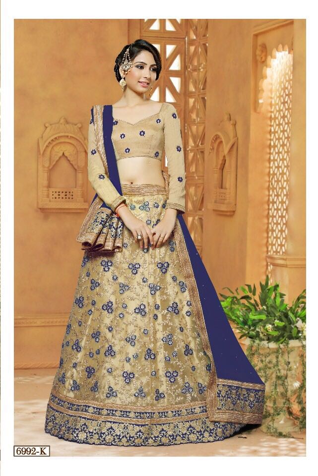 Nandana By Gajiwala 2128-e To 6993-e Series Indian Designer Beautiful Colorful Wedding Collection Party Wear & Occasional Wear Net Embroidered Lehengas At Wholesale Price