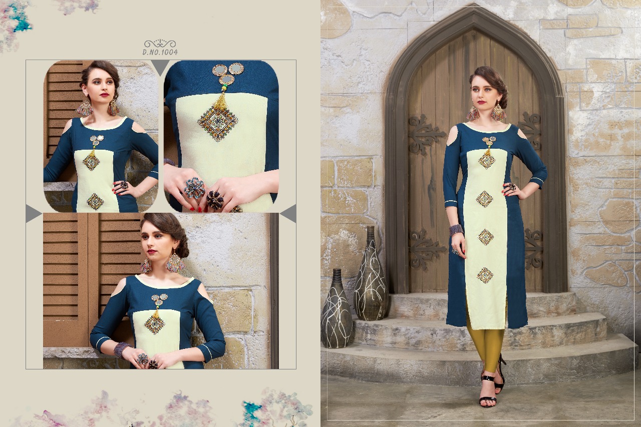Blossom By Valencia Tex 1001 To 1006 Series Beautiful Stylish Colorful Fancy Ethnic Wear & Casual Wear Heavy Rayon Printed Kurtis At Wholesale Price