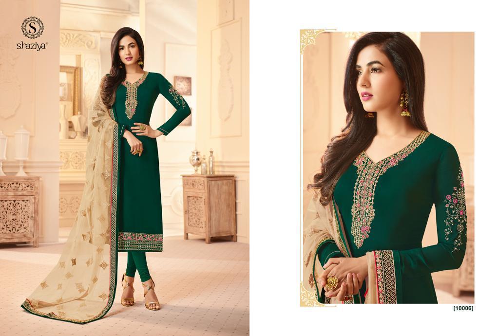 Aleeza Vol-3 By Shaziya 10001 To 10006 Series Beautiful Suits Stylish Fancy Colorful Party Wear & Ethnic Wear Collection Satin Georgette Dresses At Wholesale Price