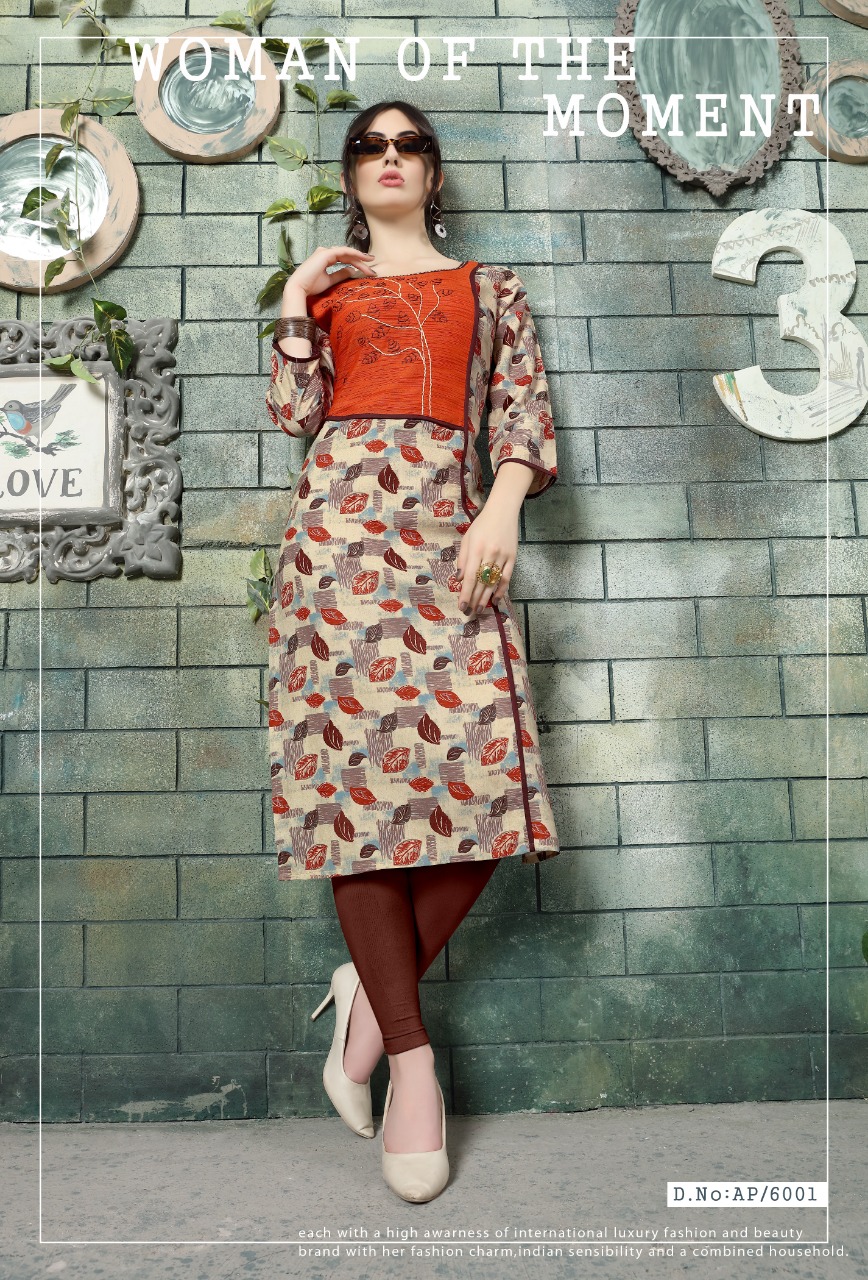 Aura Premium Vol-6 By Pranjal Creations 6001 To 6008 Series Indian Traditional Wear Collection Beautiful Stylish Fancy Colorful Party Wear & Occasional Wear Rayon Print Kurtis At Wholesale Price