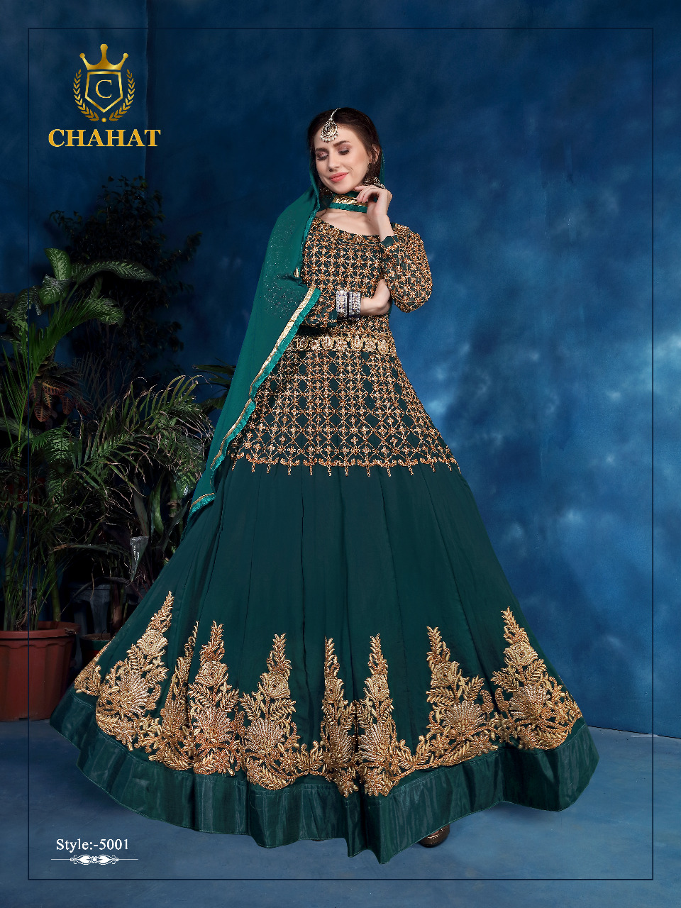 Bilal By Chahat 5001 To 5004 Series Designer Festive Collection Anarkali Suits Beautiful Stylish Fancy Colorful Party Wear & Occasional Wear Georgette Dresses At Wholesale Price