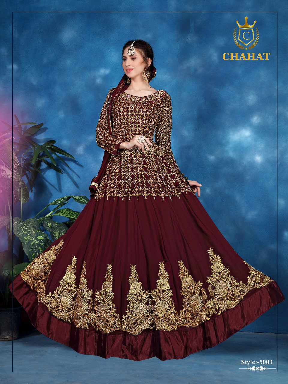 Bilal By Chahat 5001 To 5004 Series Designer Festive Collection Anarkali Suits Beautiful Stylish Fancy Colorful Party Wear & Occasional Wear Georgette Dresses At Wholesale Price