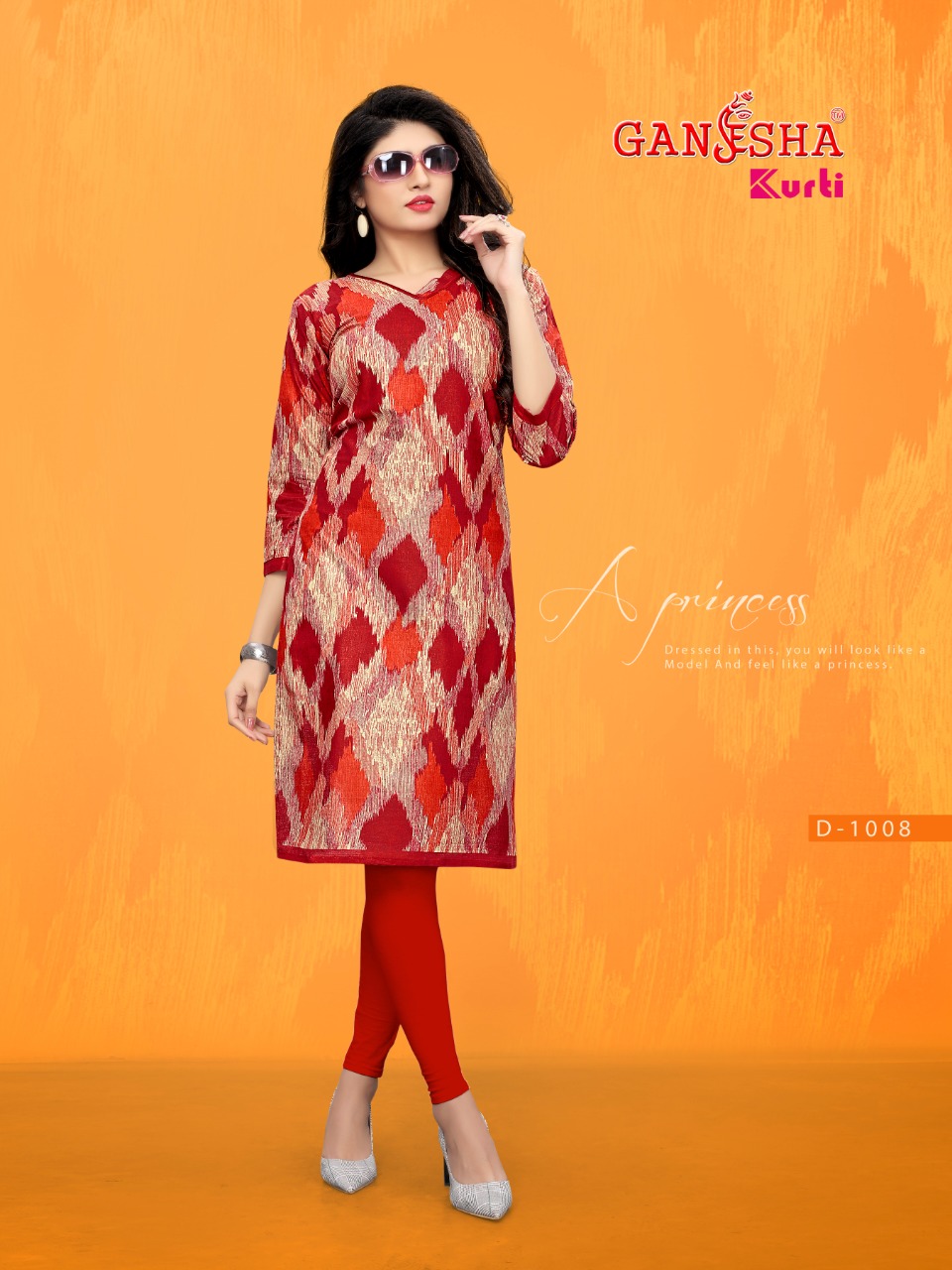 Ganesha Kurti By Ganesha 1008 To 1019 Series Beautiful Colorful Stylish Fancy Casual Wear & Ethnic Wear & Ready To Wear Pure Cotton Kurtis At Wholesale Price