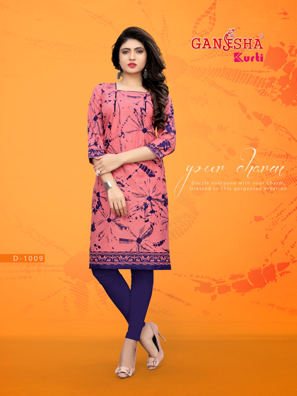 Ganesha Kurti By Ganesha 1008 To 1019 Series Beautiful Colorful Stylish Fancy Casual Wear & Ethnic Wear & Ready To Wear Pure Cotton Kurtis At Wholesale Price