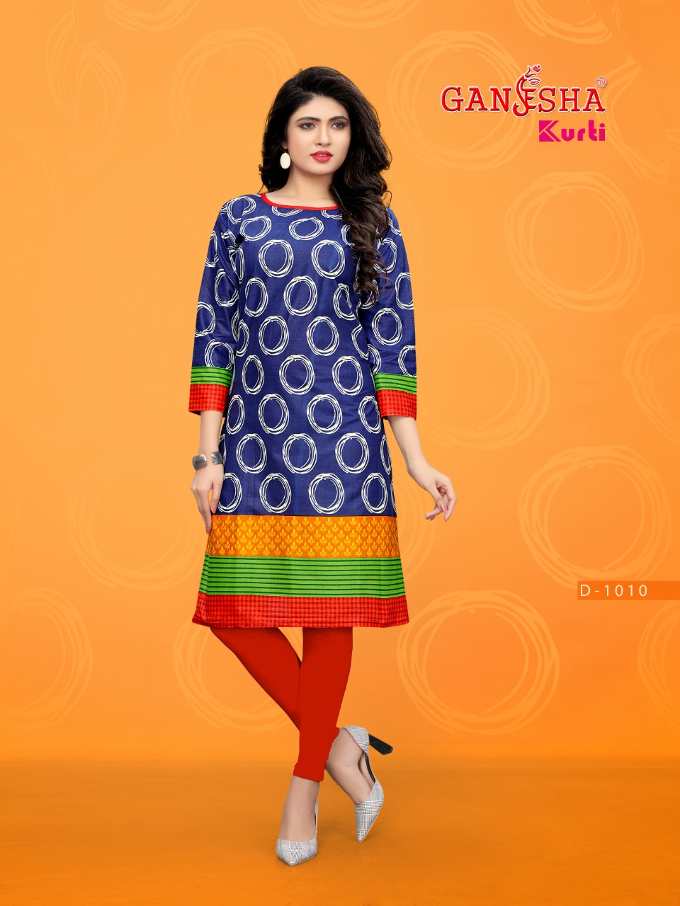 Ganesha Kurti By Ganesha 1008 To 1019 Series Beautiful Colorful Stylish Fancy Casual Wear & Ethnic Wear & Ready To Wear Pure Cotton Kurtis At Wholesale Price