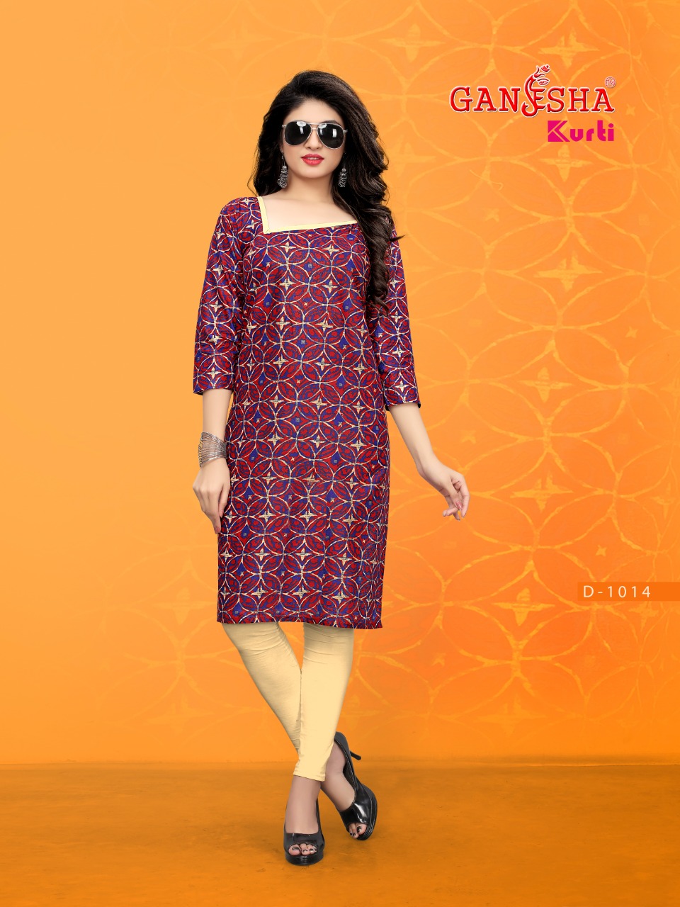 Ganesha Kurti By Ganesha 1008 To 1019 Series Beautiful Colorful Stylish Fancy Casual Wear & Ethnic Wear & Ready To Wear Pure Cotton Kurtis At Wholesale Price