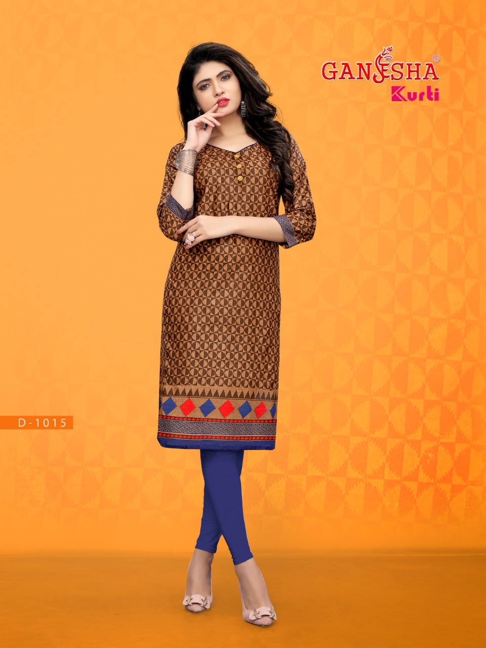 Ganesha Kurti By Ganesha 1008 To 1019 Series Beautiful Colorful Stylish Fancy Casual Wear & Ethnic Wear & Ready To Wear Pure Cotton Kurtis At Wholesale Price