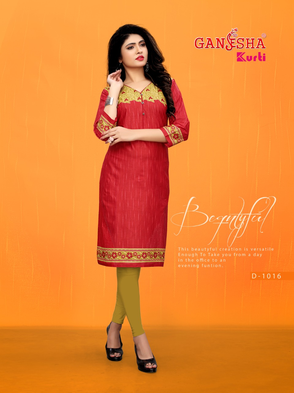 Ganesha Kurti By Ganesha 1008 To 1019 Series Beautiful Colorful Stylish Fancy Casual Wear & Ethnic Wear & Ready To Wear Pure Cotton Kurtis At Wholesale Price