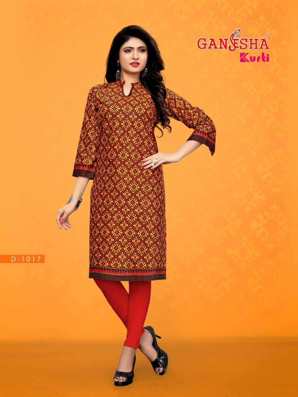 Ganesha Kurti By Ganesha 1008 To 1019 Series Beautiful Colorful Stylish Fancy Casual Wear & Ethnic Wear & Ready To Wear Pure Cotton Kurtis At Wholesale Price