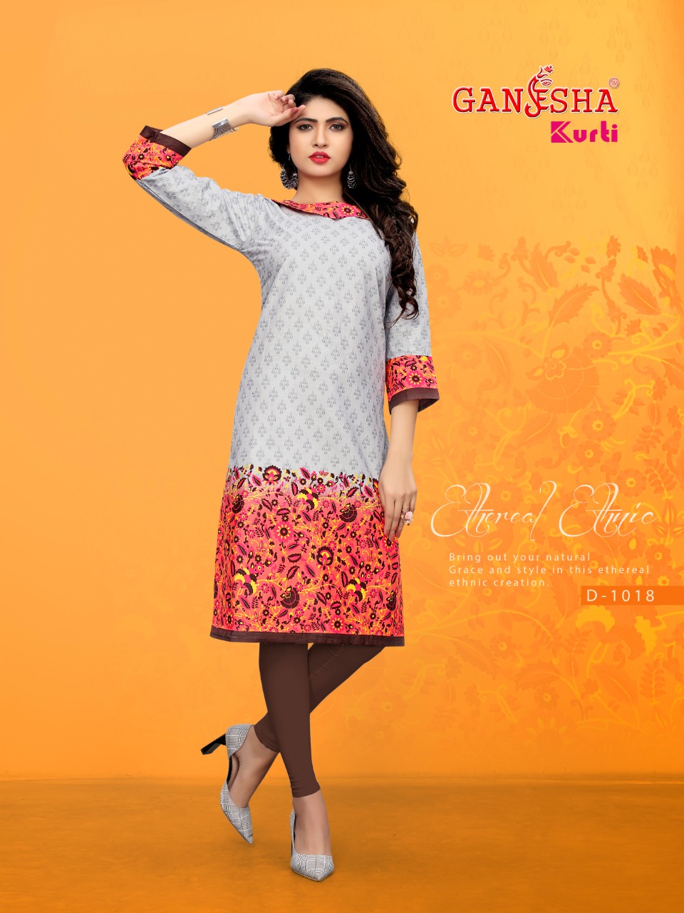 Ganesha Kurti By Ganesha 1008 To 1019 Series Beautiful Colorful Stylish Fancy Casual Wear & Ethnic Wear & Ready To Wear Pure Cotton Kurtis At Wholesale Price