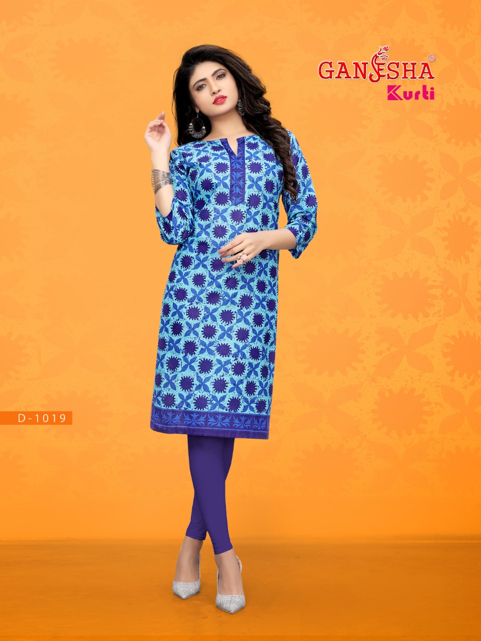 Ganesha Kurti By Ganesha 1008 To 1019 Series Beautiful Colorful Stylish Fancy Casual Wear & Ethnic Wear & Ready To Wear Pure Cotton Kurtis At Wholesale Price