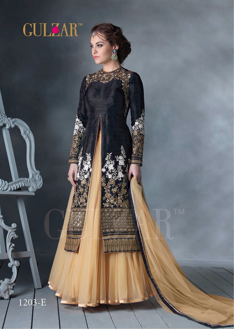 Gulzar 1203 Colours By Gulzar Designer Collection Suits Beautiful Stylish Fancy Colorful Party Wear & Occasional Wear Bhagalpuri Silk Embroidered Dresses At Wholesale Price