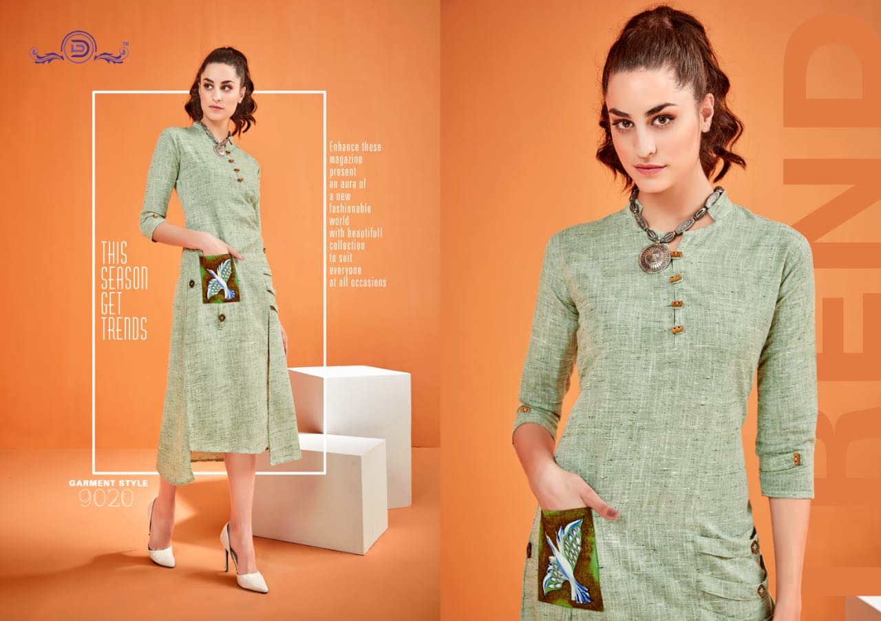 Hastkala Vol-2 By Diva Designs 9018 To 9025 Series Designer Beautiful Stylish Fancy Colorful Casual Wear & Ethnic Wear Cotton Khadi Printed Kurtis At Wholesale Price