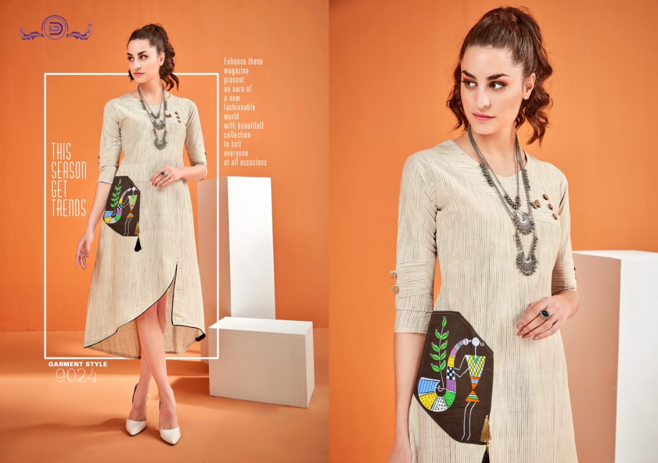 Hastkala Vol-2 By Diva Designs 9018 To 9025 Series Designer Beautiful Stylish Fancy Colorful Casual Wear & Ethnic Wear Cotton Khadi Printed Kurtis At Wholesale Price