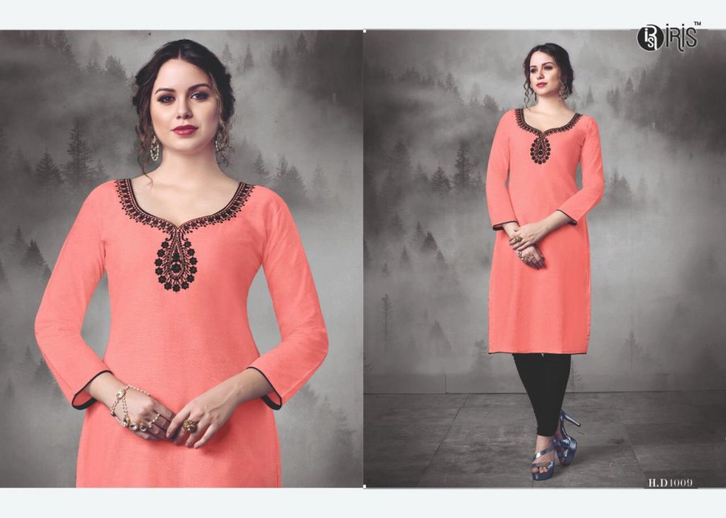 Heer By Iris 1001 To 1010 Series Indian Traditional Wear Collection Beautiful Stylish Fancy Colorful Party Wear & Occasional Wear Cotton Slub Kurtis At Wholesale Price