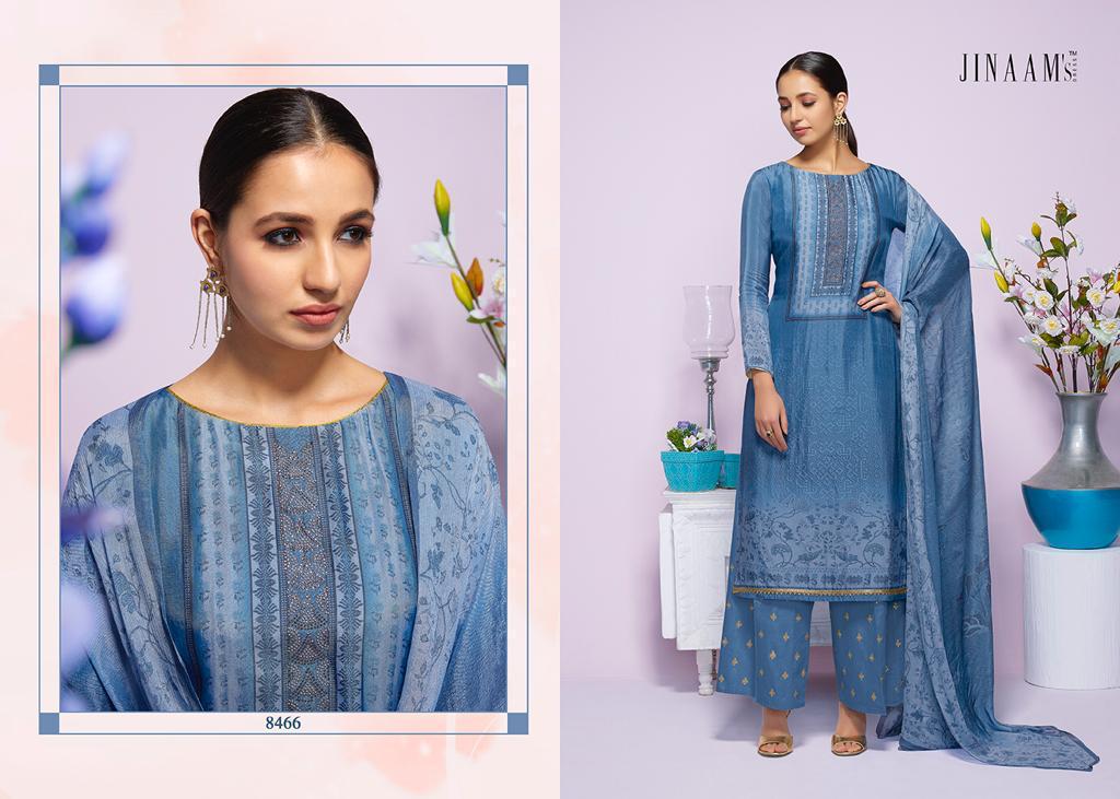 Jinaam By Amyra 8465 To 8474 Series Indian Traditional Wear Collection Beautiful Stylish Fancy Colorful Party Wear & Occasional Wear Digital Printed Dress At Wholesale Price