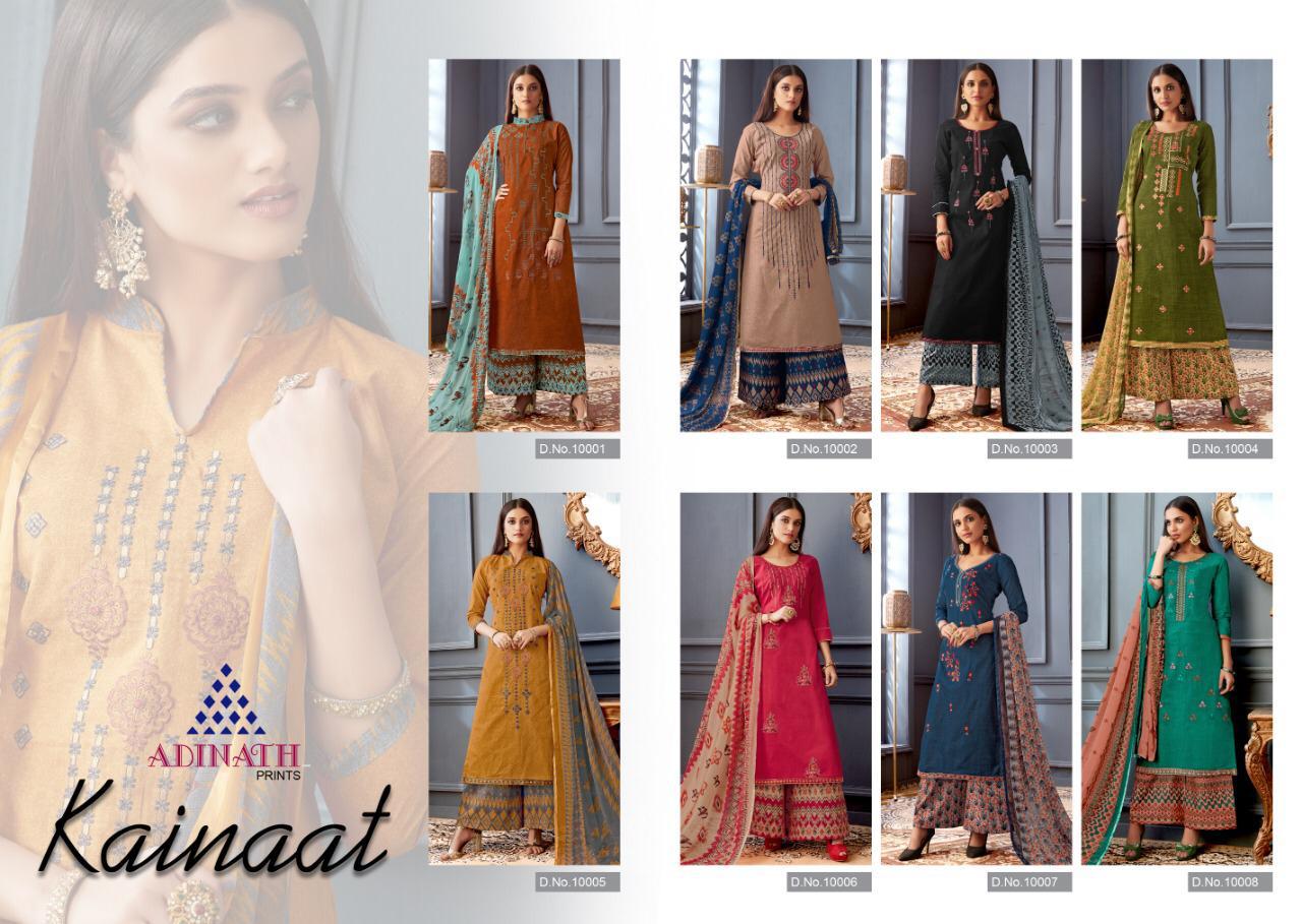 Kainat By Adinath 10001 To 1006 Series Beautiful Suits Colorful Stylish Fancy Colorful Casual Wear & Ethnic Wear Glace Cotton Print With Designer Embroidery Dresses At Wholesale Price