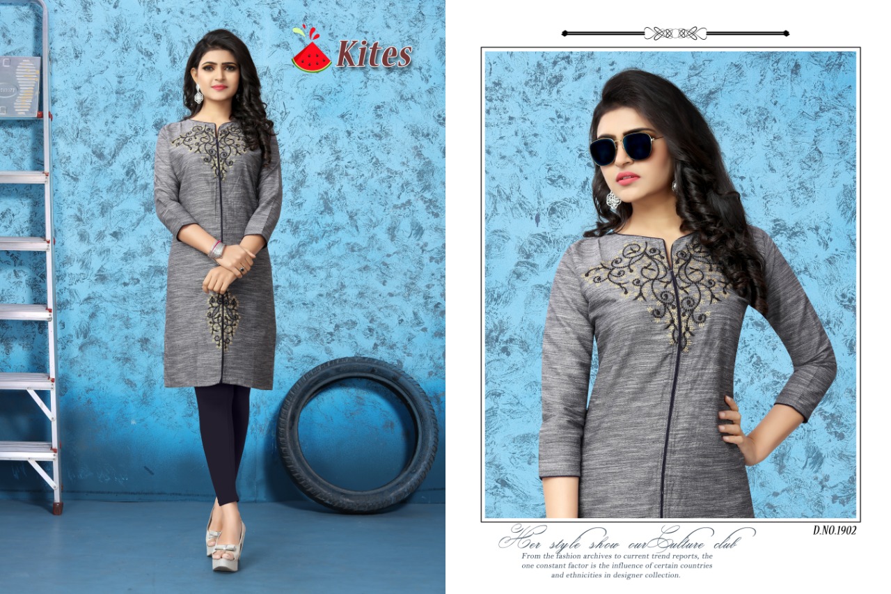 Kites By Watermelon 190 To 1910 Series Beautiful Colorful Stylish Fancy Casual Wear & Ethnic Wear & Ready To Wear Cotton Kurtis At Wholesale Price