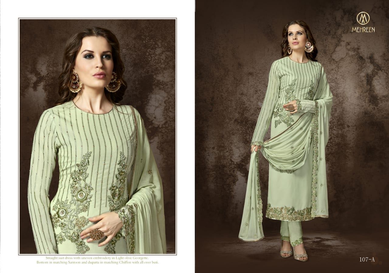 Mehreen Vol-2 By Nakshatra Creation 105-a To 108-b Series Designer Suits Collection Beautiful Stylish Fancy Colorful Party Wear & Occasional Wear Premium Georgette Dresses At Wholesale Price