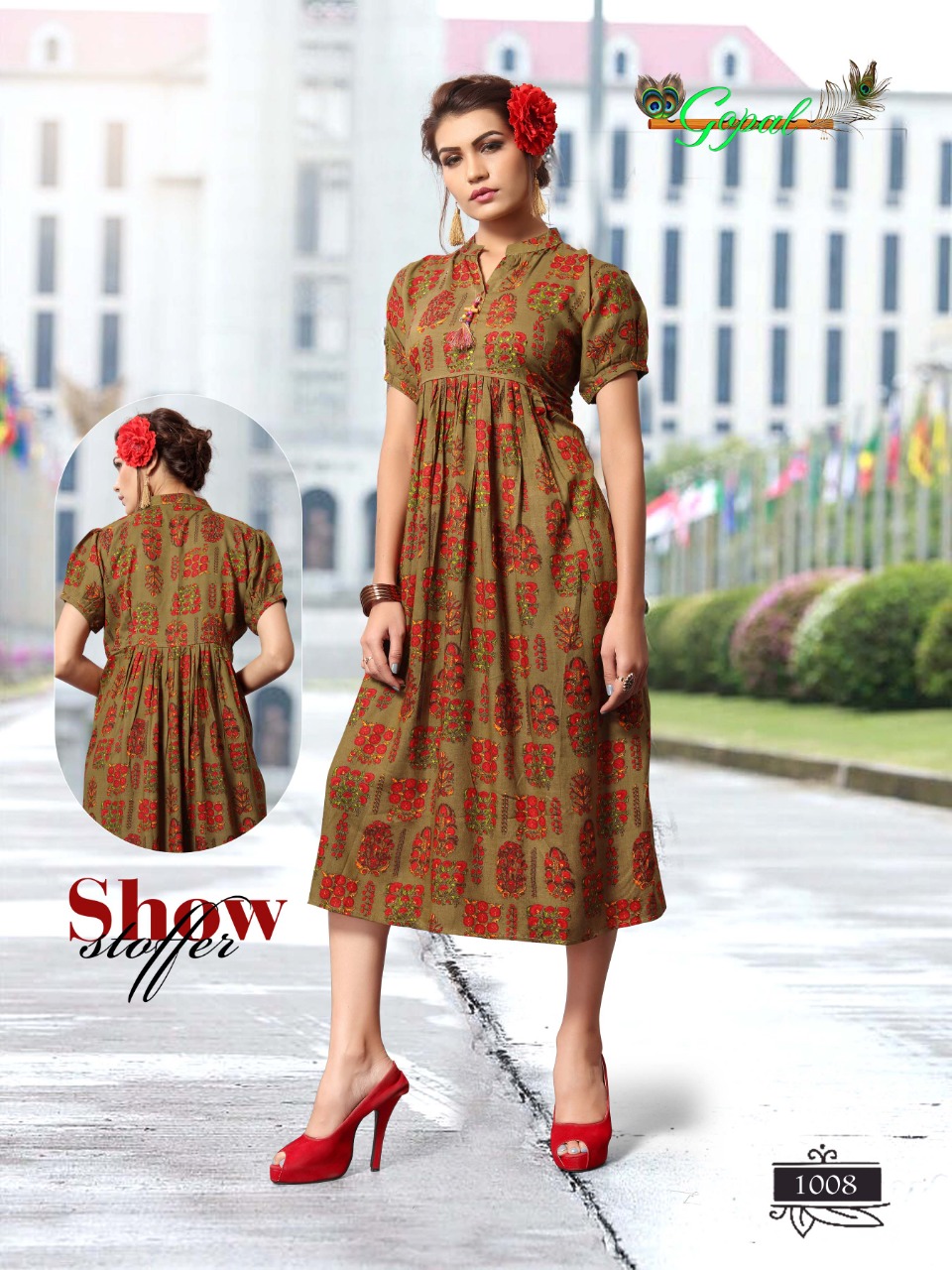 Pride By Gopal 1001 To 1008 Series Indian Traditional Wear Collection Beautiful Stylish Fancy Colorful Party Wear & Occasional Wear Rayon Kurtis At Wholesale Price